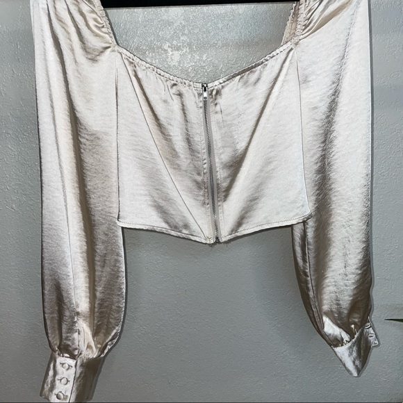 Silky Champagne crop top M - Picture 4 of 5